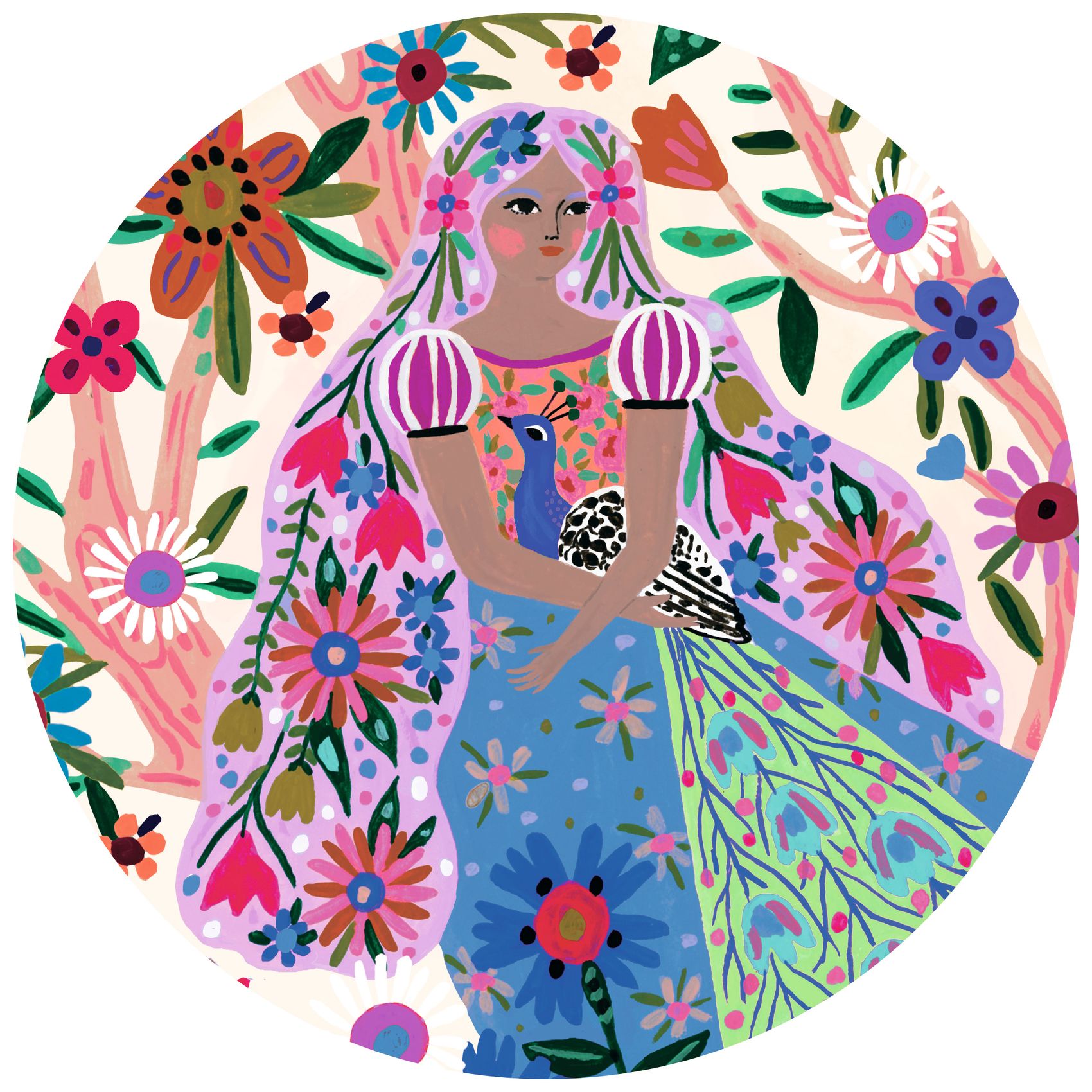 Formadobozos puzzle - Hercegnő és a páva, 36 db-os - The princess and her peacock 