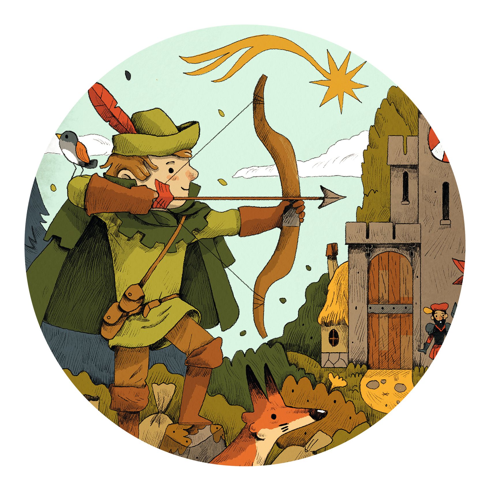 Formadobozos puzzle - Robin Hood, 36 db-os - Robin Hood