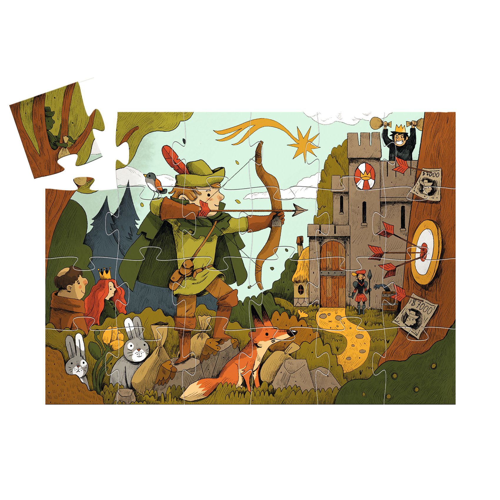 Formadobozos puzzle - Robin Hood, 36 db-os - Robin Hood