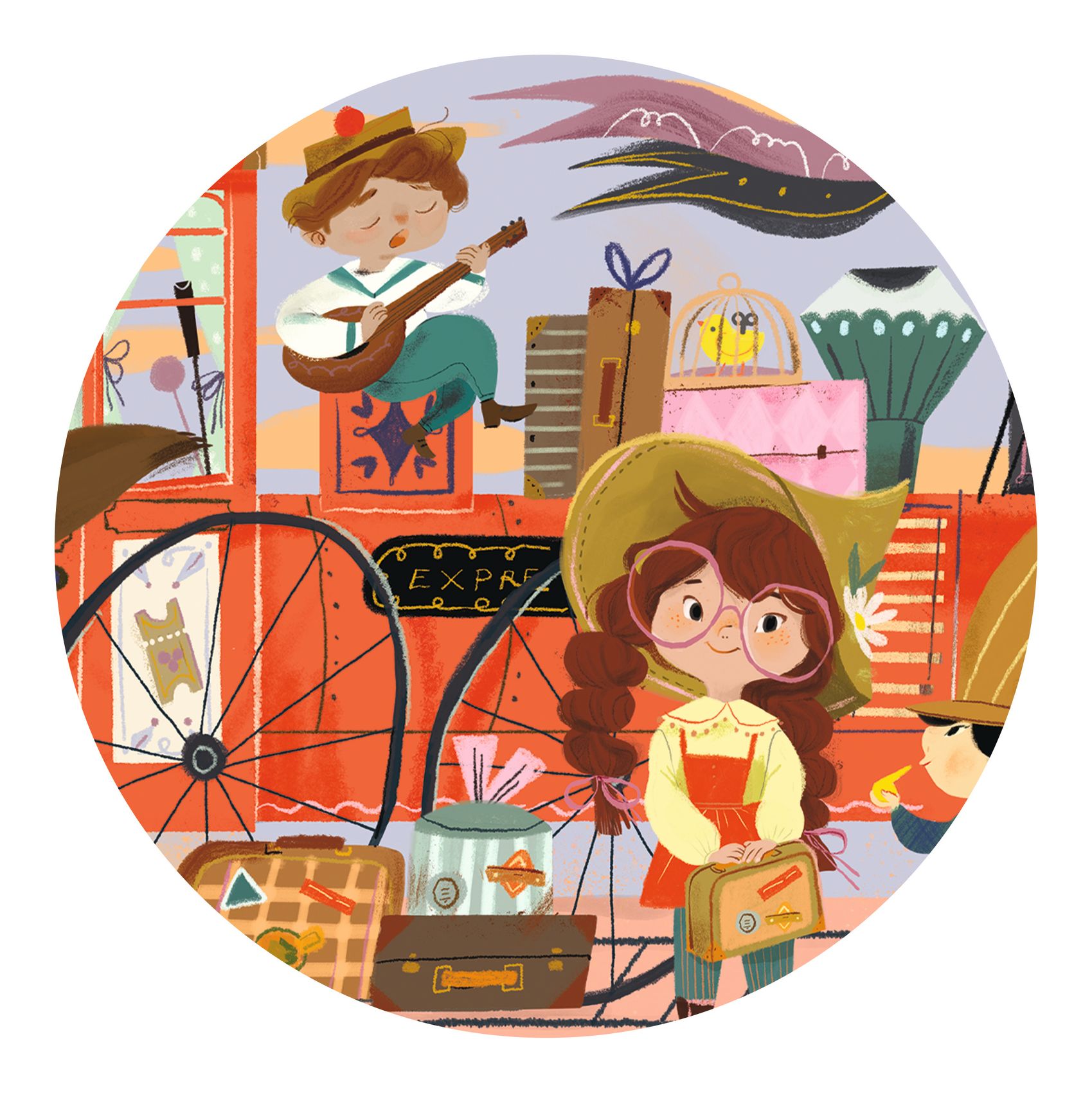 Formadobozos puzzle - Mia utazása, 36 db-os - Mia's Journey