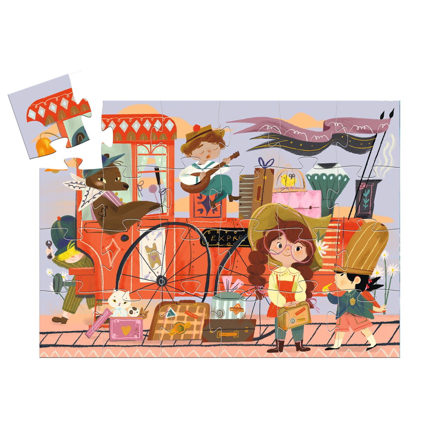 Formadobozos puzzle - Mia utazása, 36 db-os - Mia's Journey