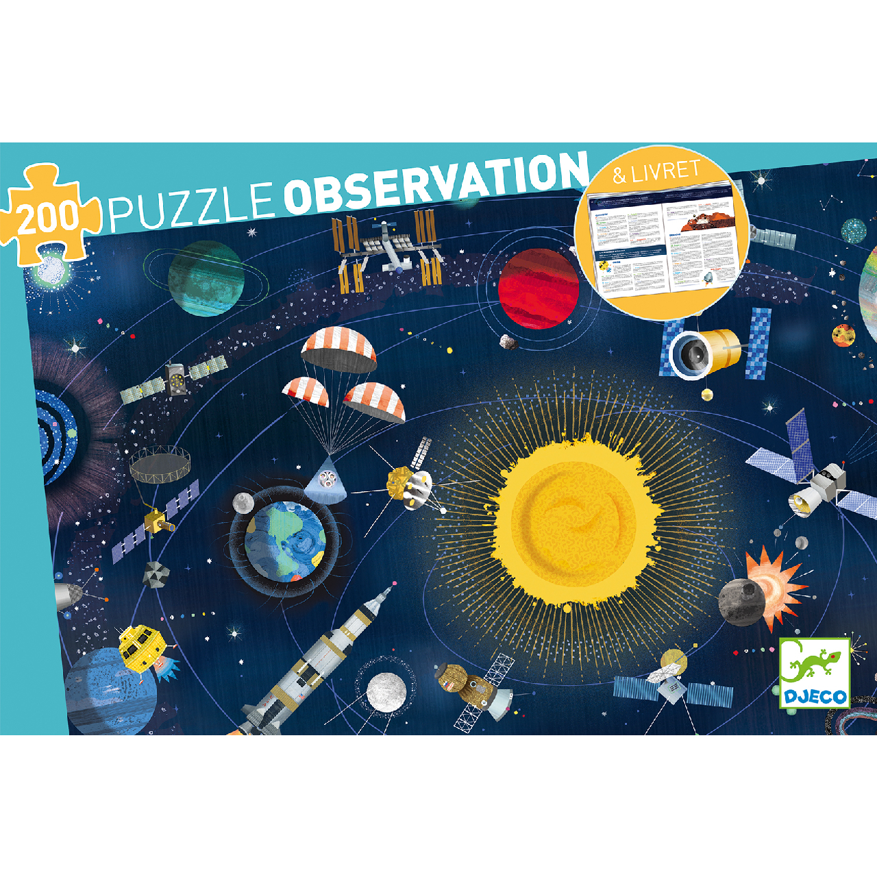 Megfigyeltető puzzle - A világűr, 200 db-os - The space + booklet