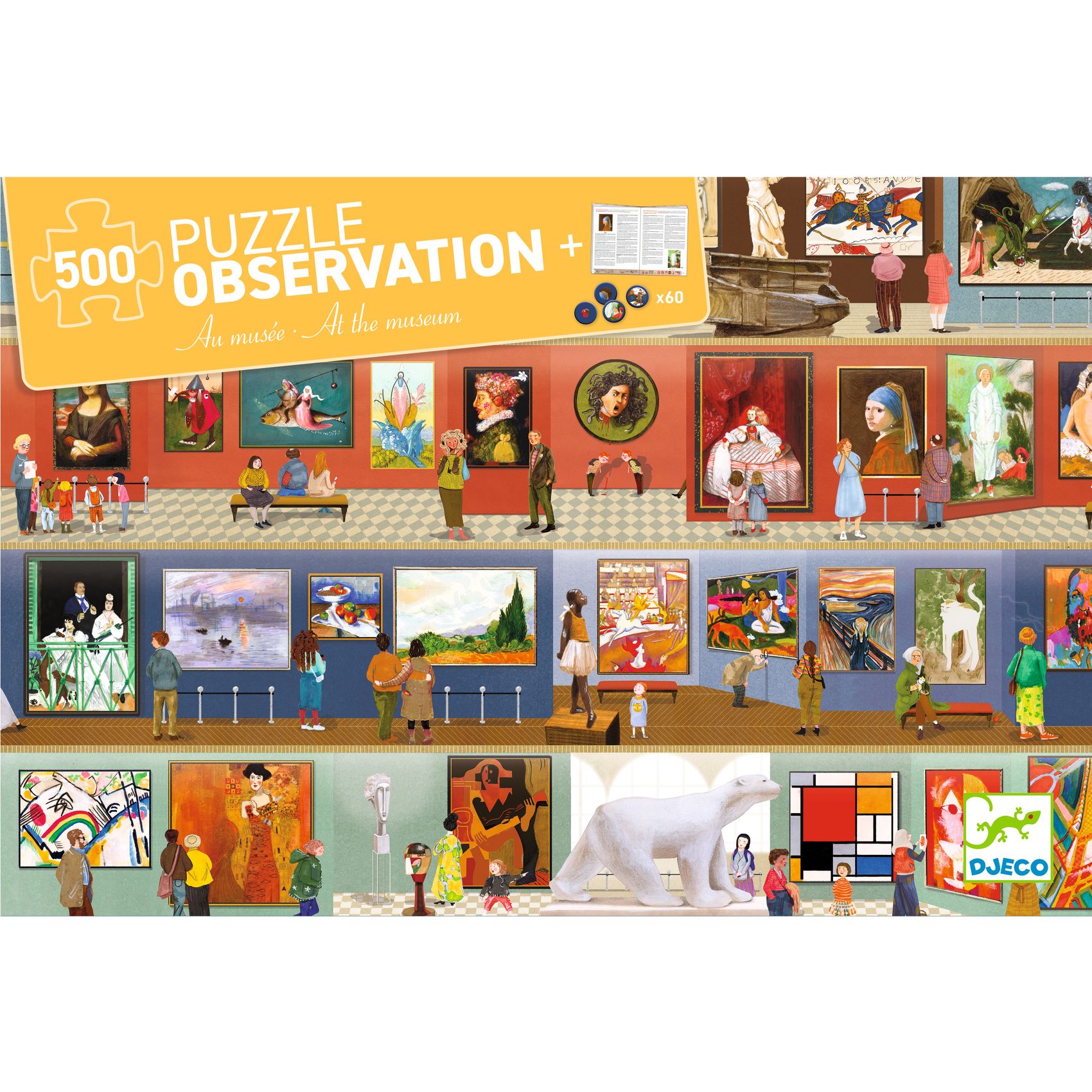 Megfigyeltető puzzle - A múzeumban, 500 db-os - At the Museum + booklet