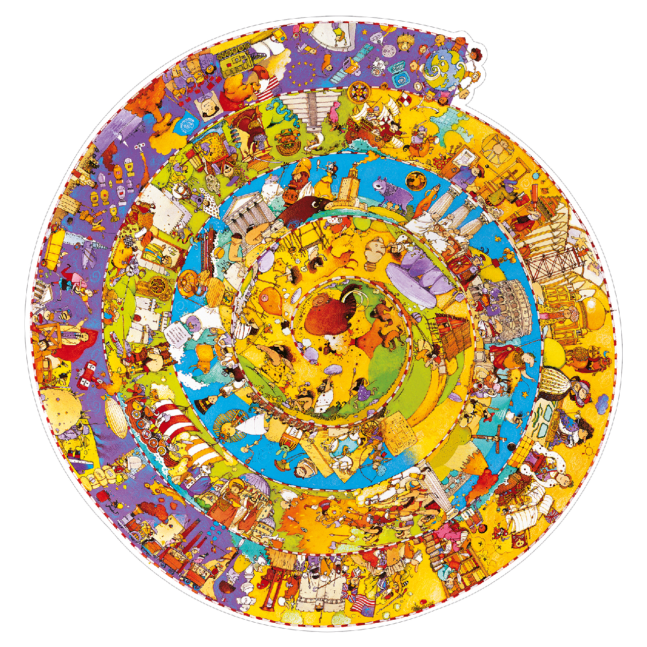 Megfigyeltető puzzle - Történelem, 350 db-os spirál puzzle - History + booklet