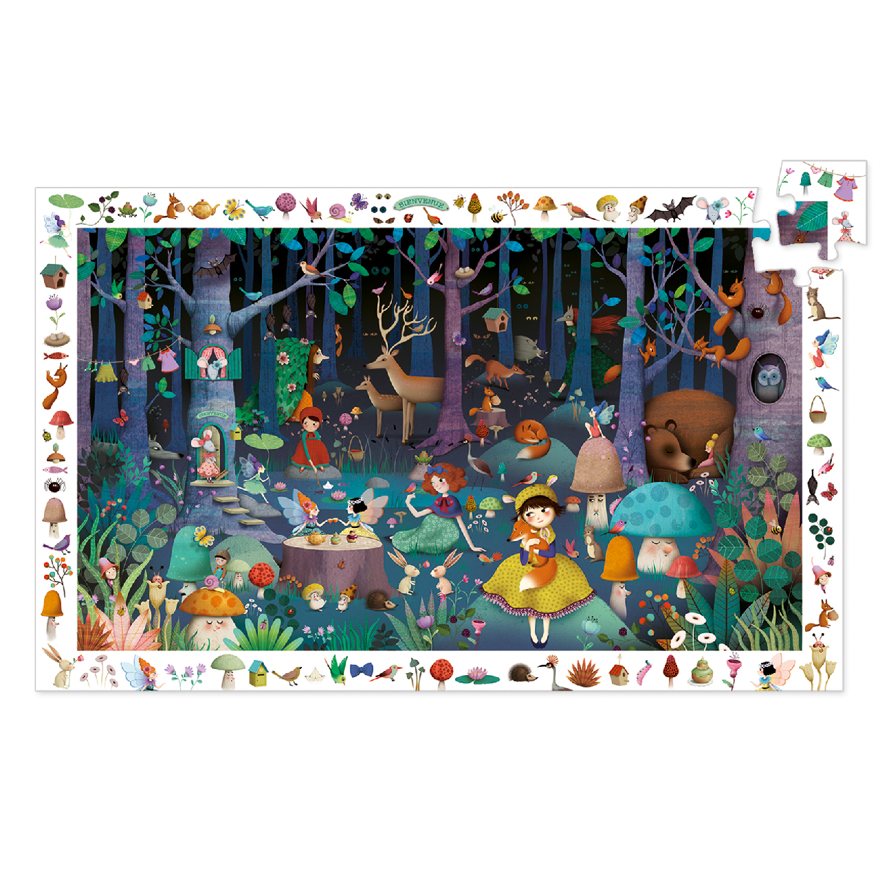 Megfigyeltető puzzle - Elvarázsolt erdő, 100 db-os - Enchanted Forest