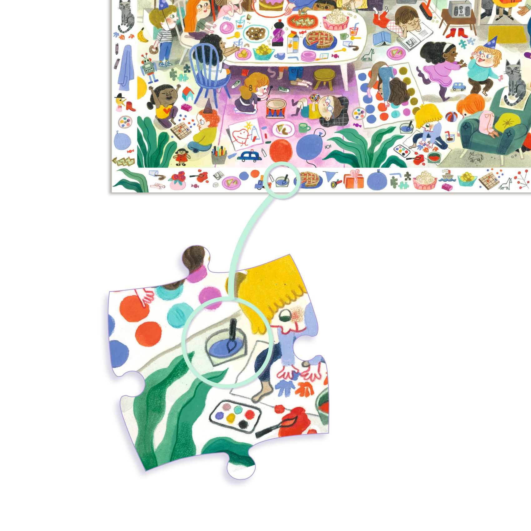 Megfigyeltető puzzle - Szülinapi parti, 54 db-os - Birthday Party