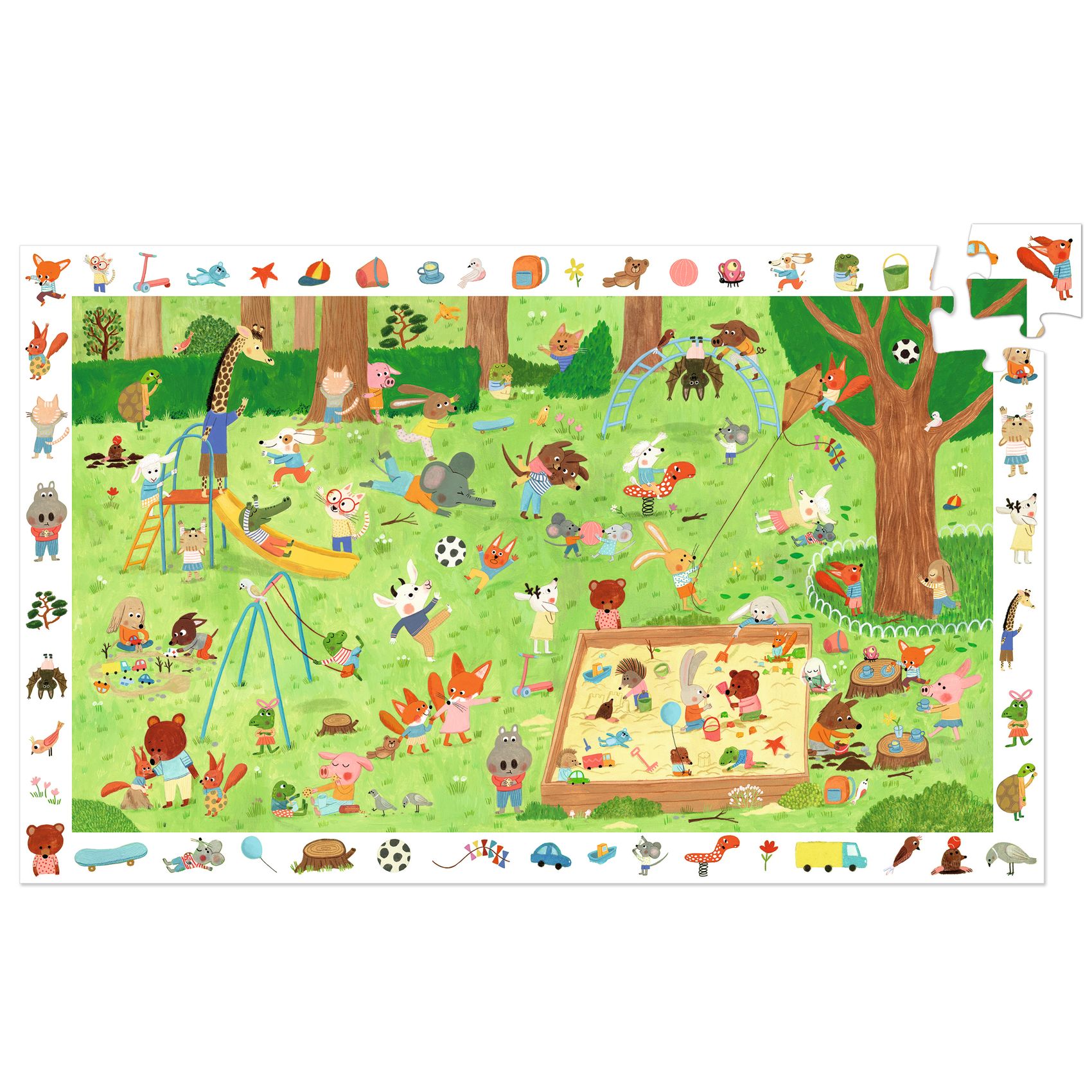 Megfigyeltető puzzle - Kisbarátok a kertben, 35 db-os - Little friends' garden