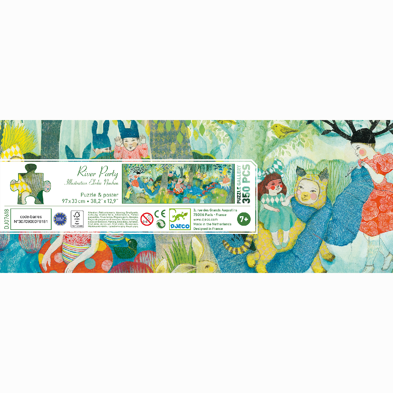 Művész puzzle - Folyóparti piknik, 350 db-os - River Party