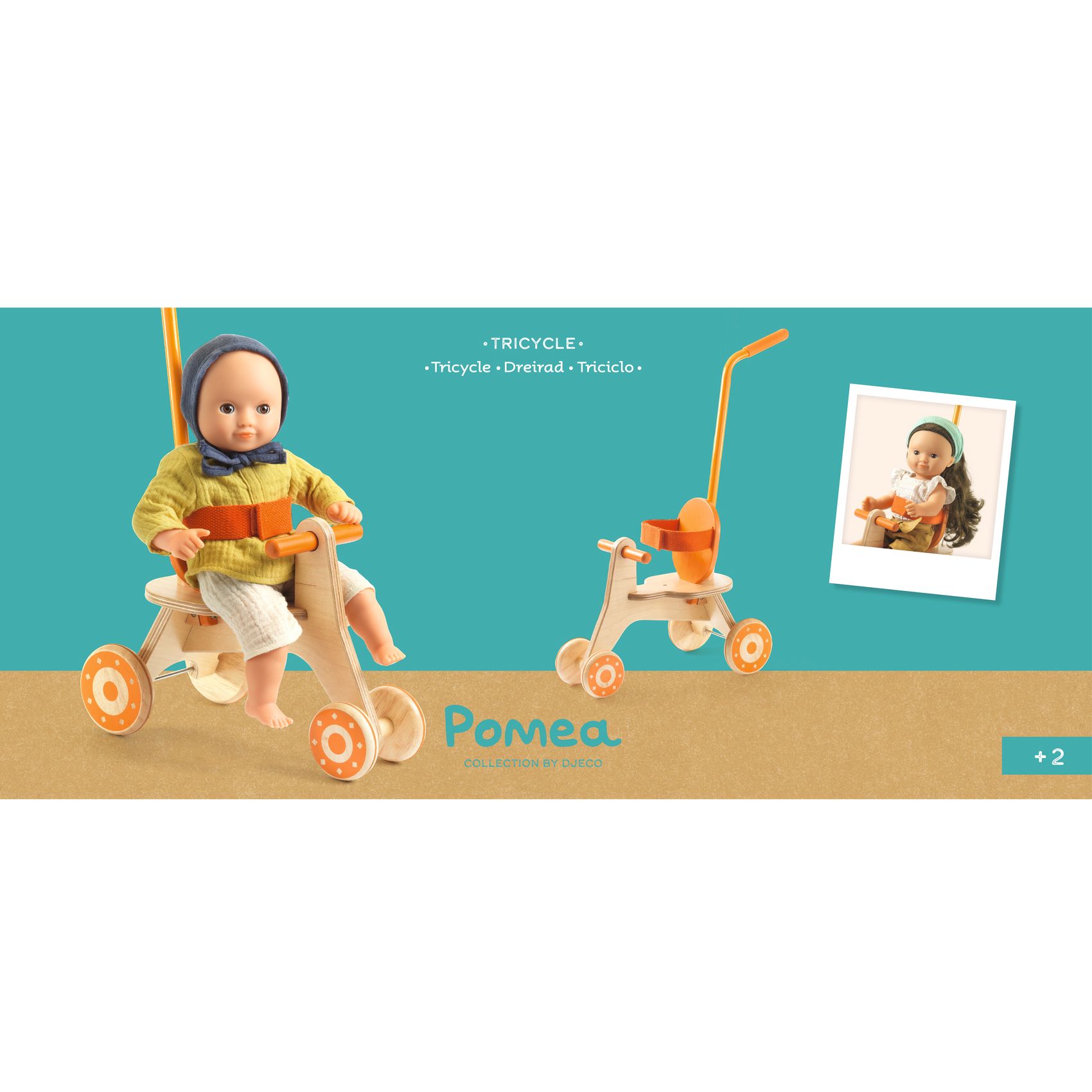 Játékbaba kiegészítő - Baba tricikli - Tricycle