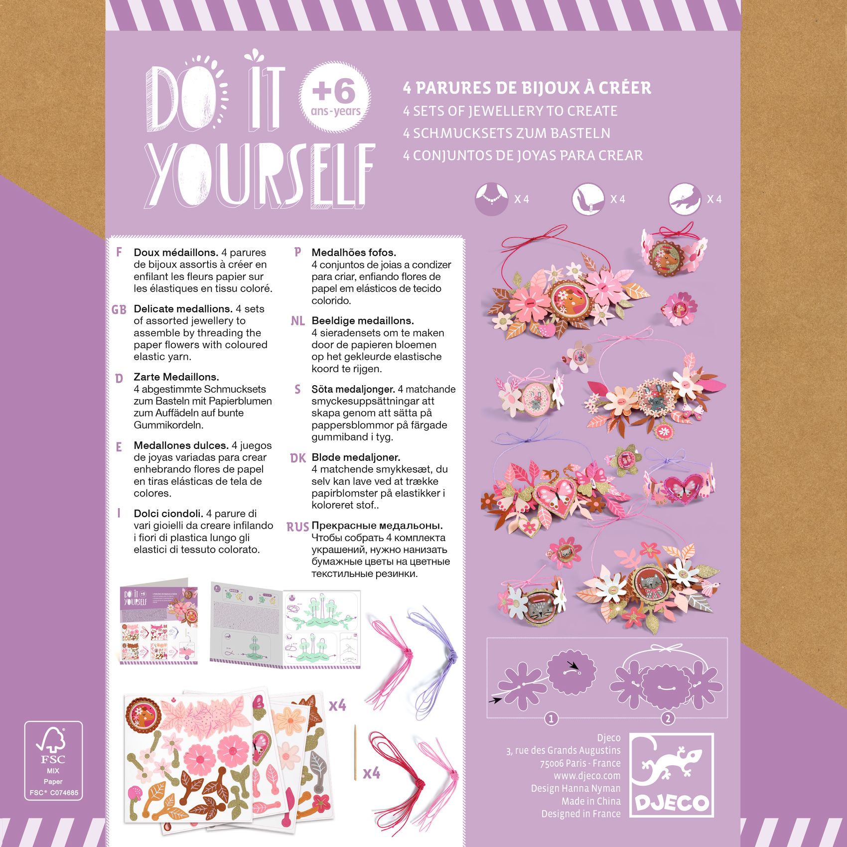 Készítsd magad! - Papírékszer készítő, csillám - Delicate medallions 