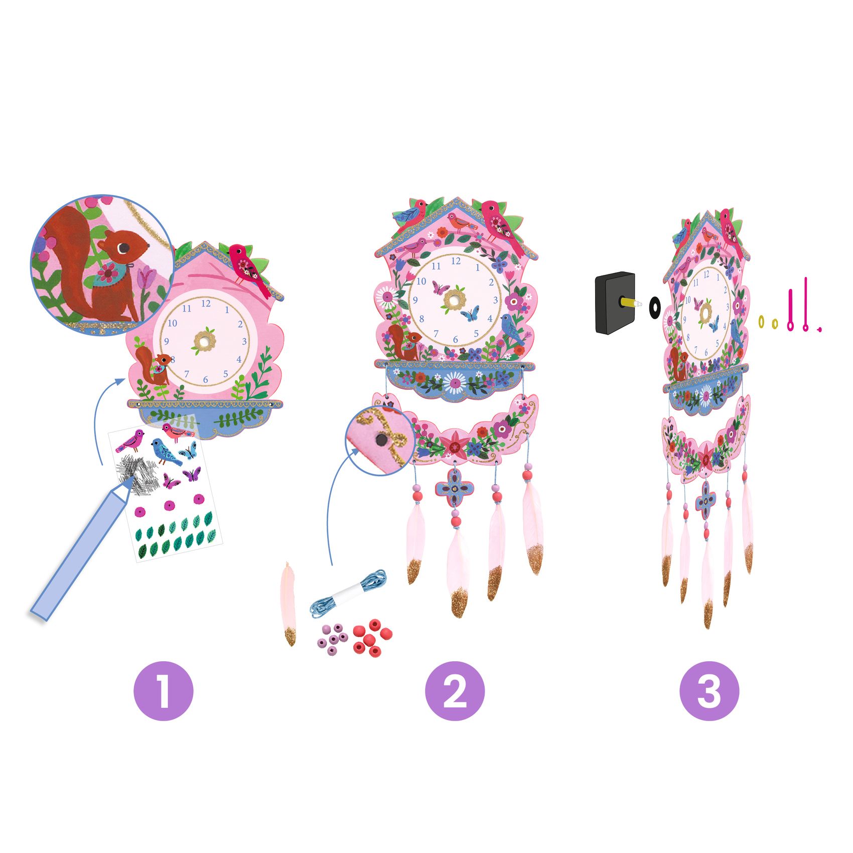 Csináld magad! - Falióra lányszobába - Kakukk - Cuckoo