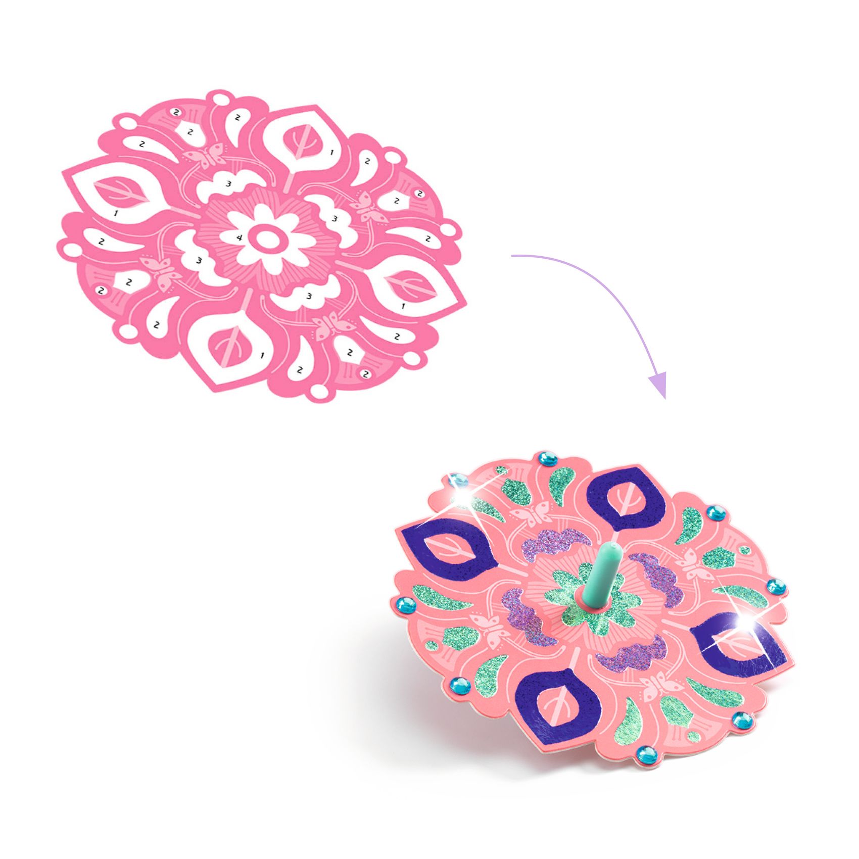 Csináld magad! - Színkeverő pörgettyű virágokkal - Flower Power