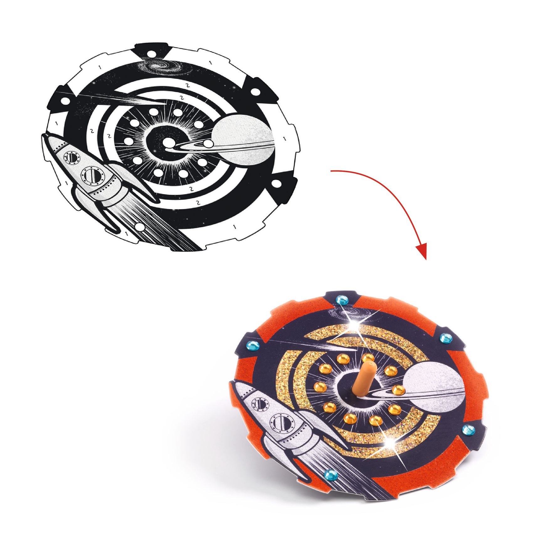 Csináld magad! - Színkeverő pörgettyű világűrben - Hypno cosmos