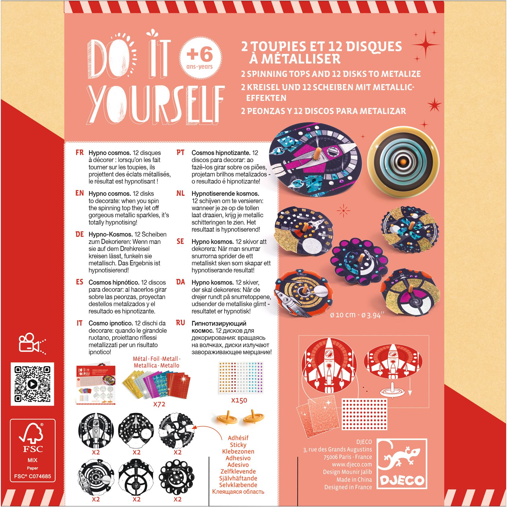 Csináld magad! - Színkeverő pörgettyű világűrben - Hypno cosmos