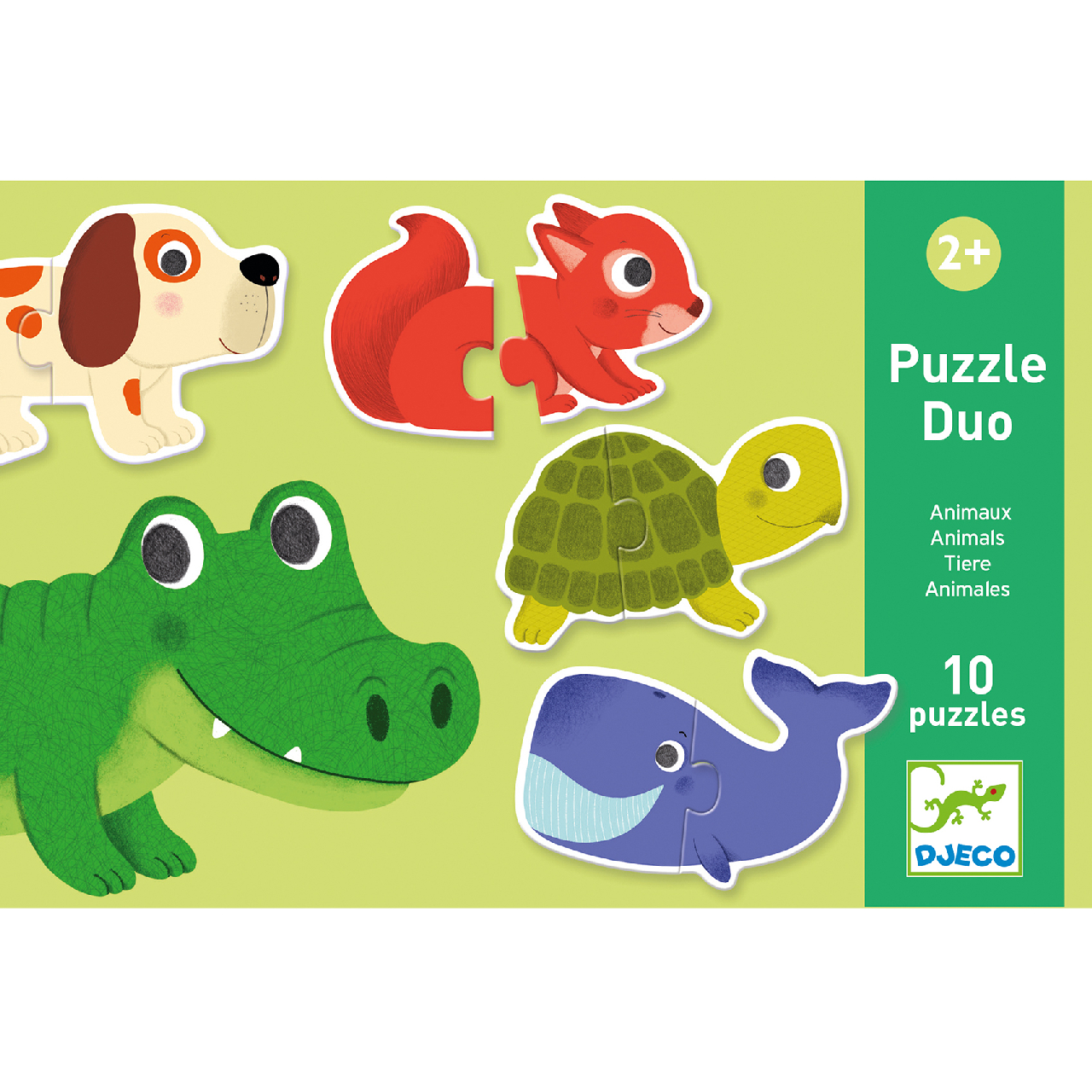 Párosító puzzle - Állatos, 20 db-os - Animals