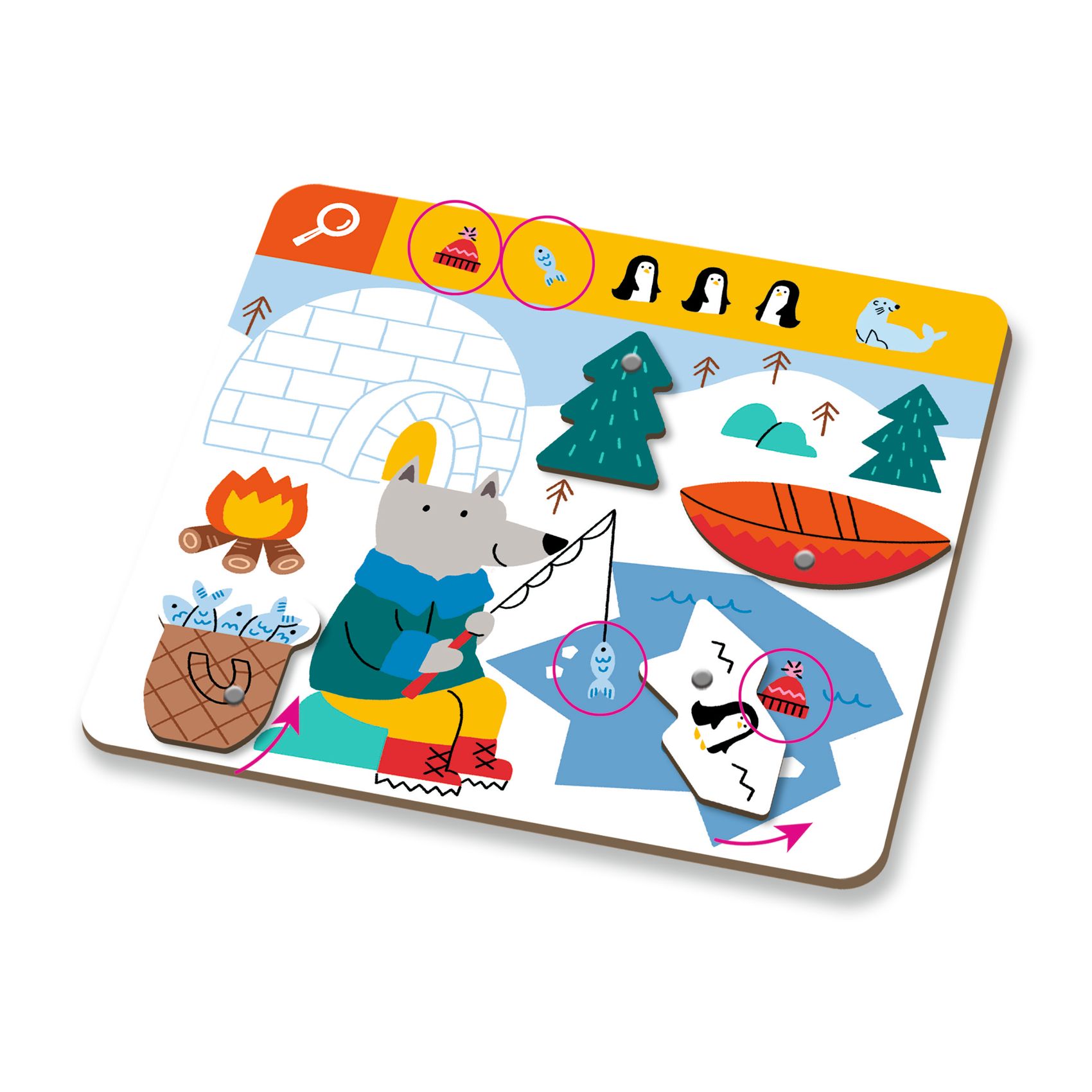 Fejlesztő játék, megfigyelés - Keress és pörgess, Kaland - Eduludo Obs Explore