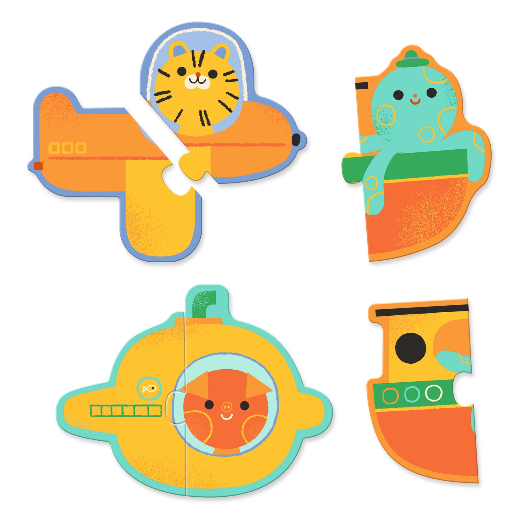 Párosító puzzle - Járművek, 20 db-os - Duo Vehicles