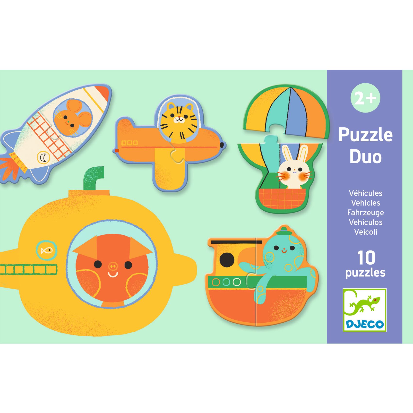 Párosító puzzle - Járművek, 20 db-os - Duo Vehicles