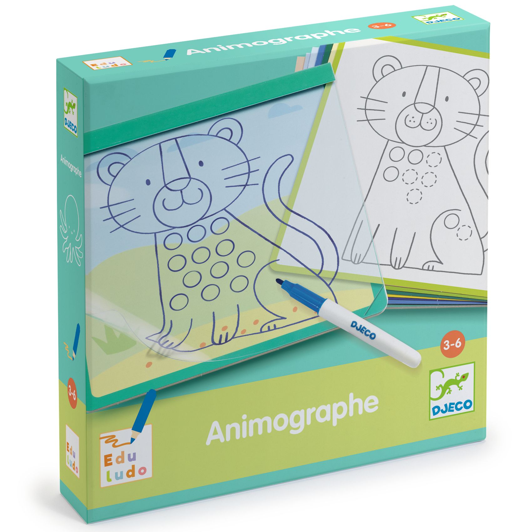 Fejlesztő játék - Állatmintás vonalvezető - Eduludo Animographe