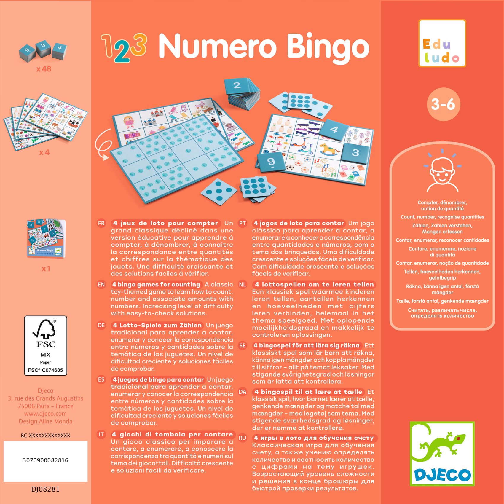 Fejlesztő játék - Számos bingó - Numero Bingo