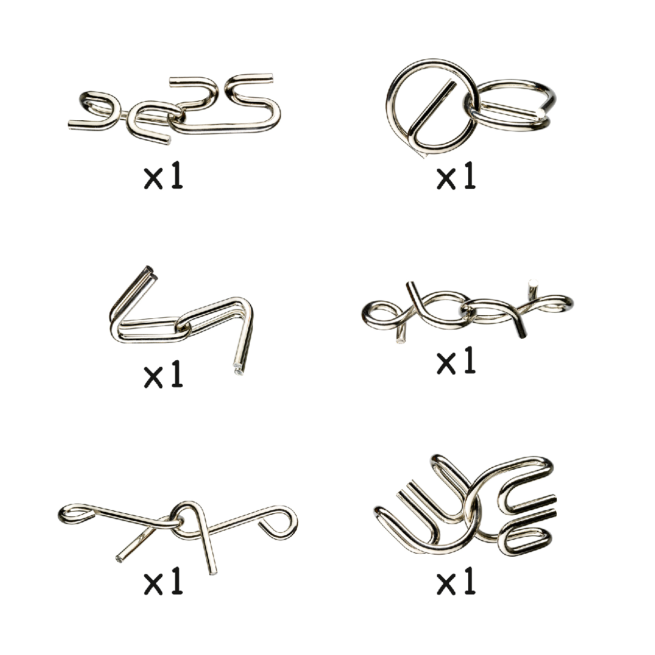 Logikai játék - Fém ördöglakatok - Crazix