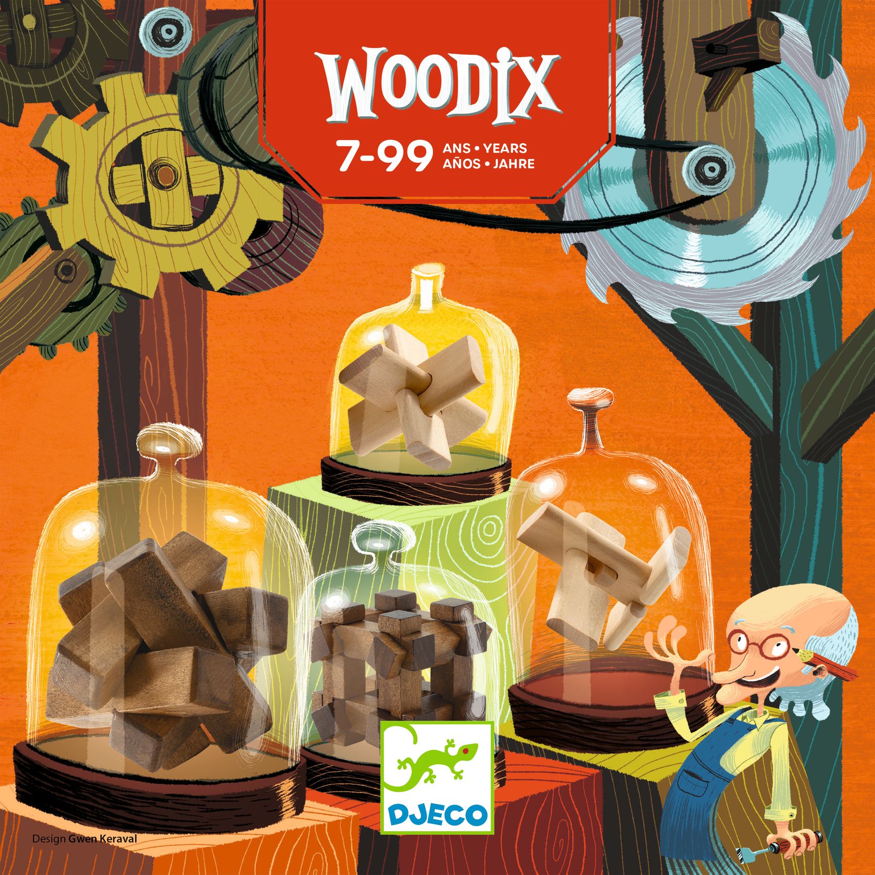 Logikai játék - Fa ördöglakatok - Woodix