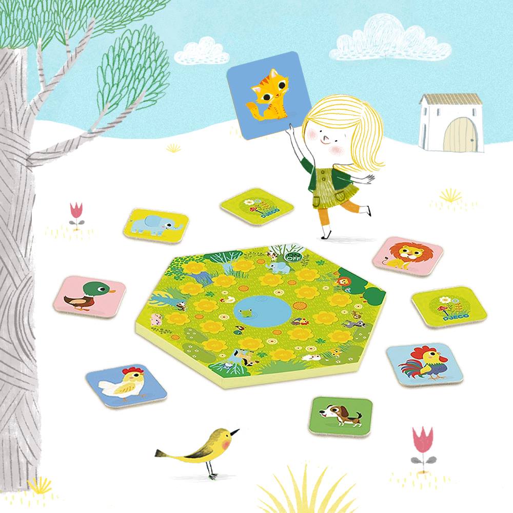 Társasjáték - Hangos-képes bujócska - Memo Meuh