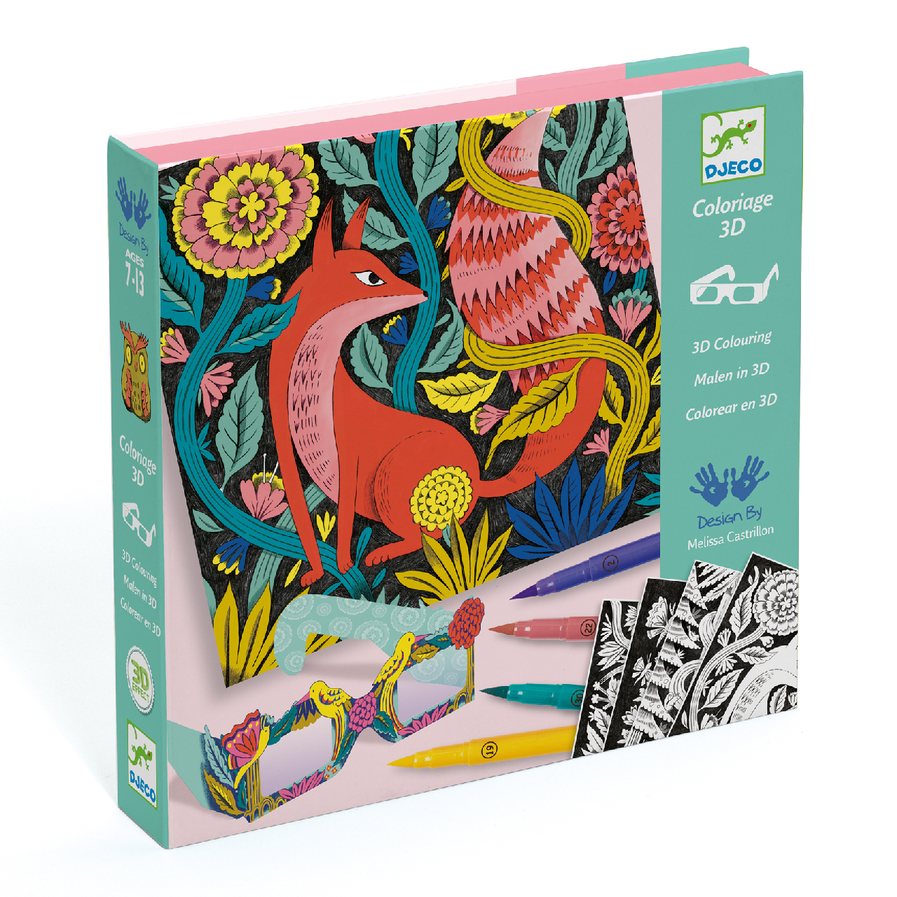 Festés és színezés filctollal - Fantázia kerekerdő 3D - Fantasy forest 3D