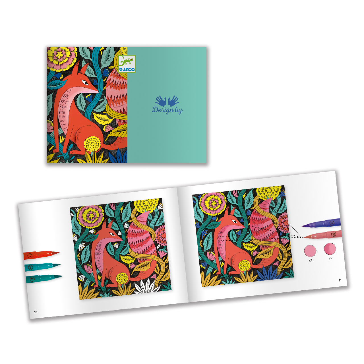 Festés és színezés filctollal - Fantázia kerekerdő 3D - Fantasy forest 3D