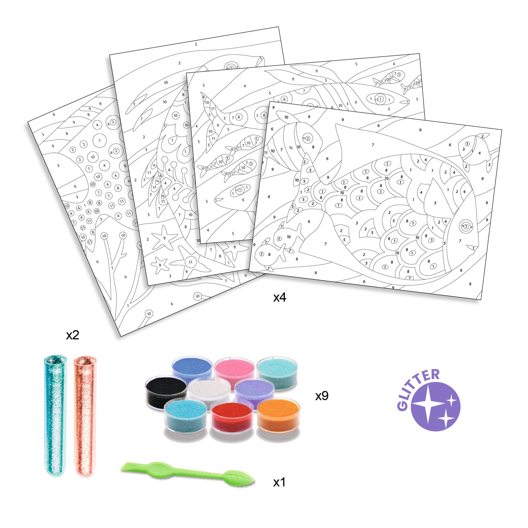 Homokkép készítés - Szivárványos halak - Fish rainbows