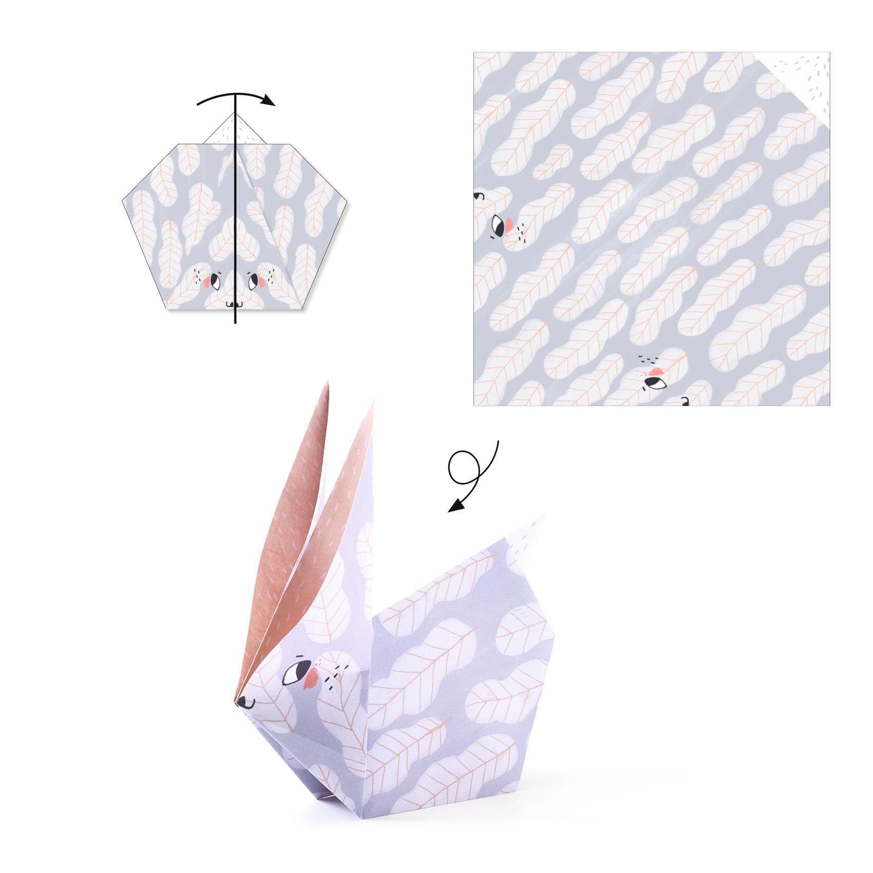 Origami - Állati család - Family