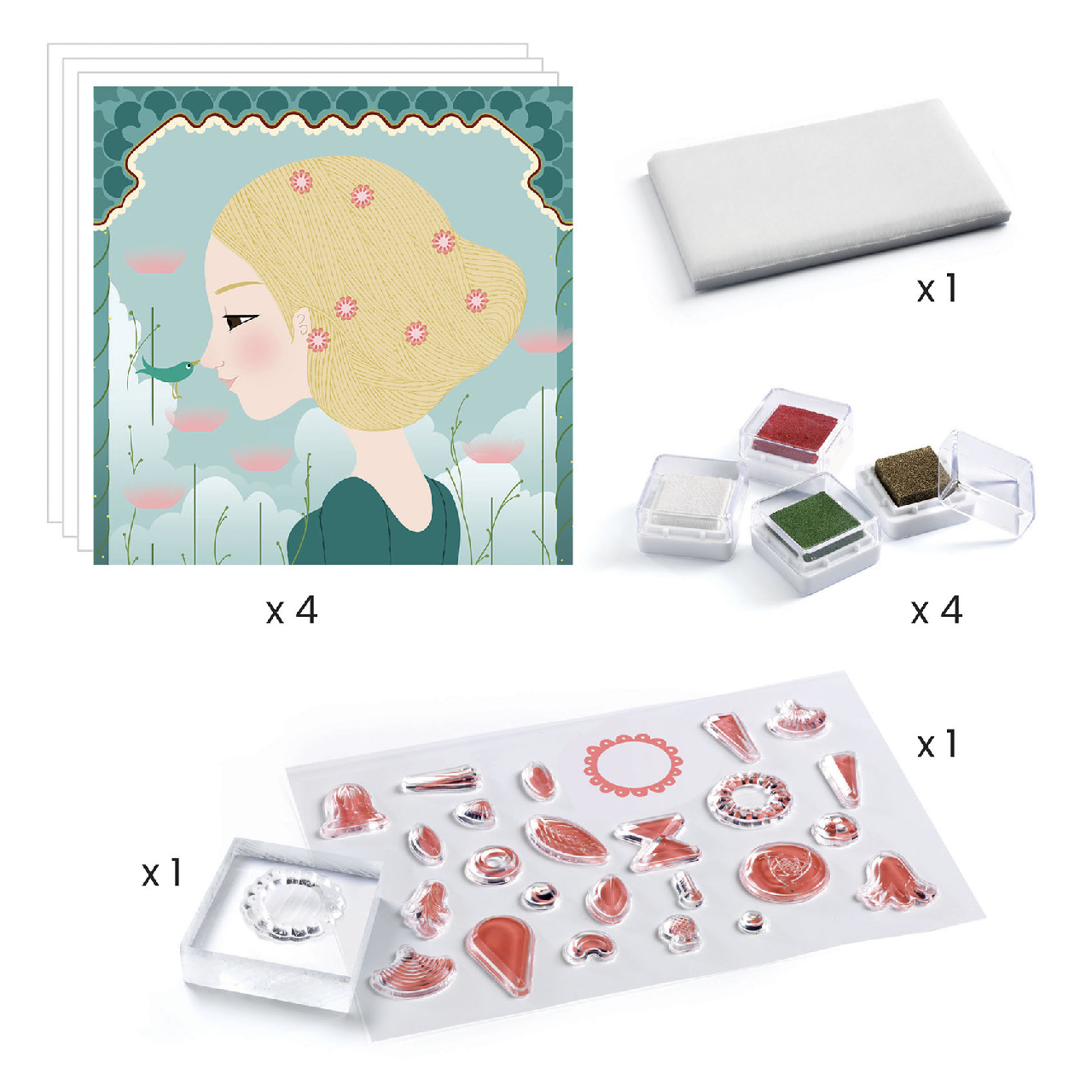 Kreatív nyomdakészlet - Minták és dekorációk - Patterns and decorations