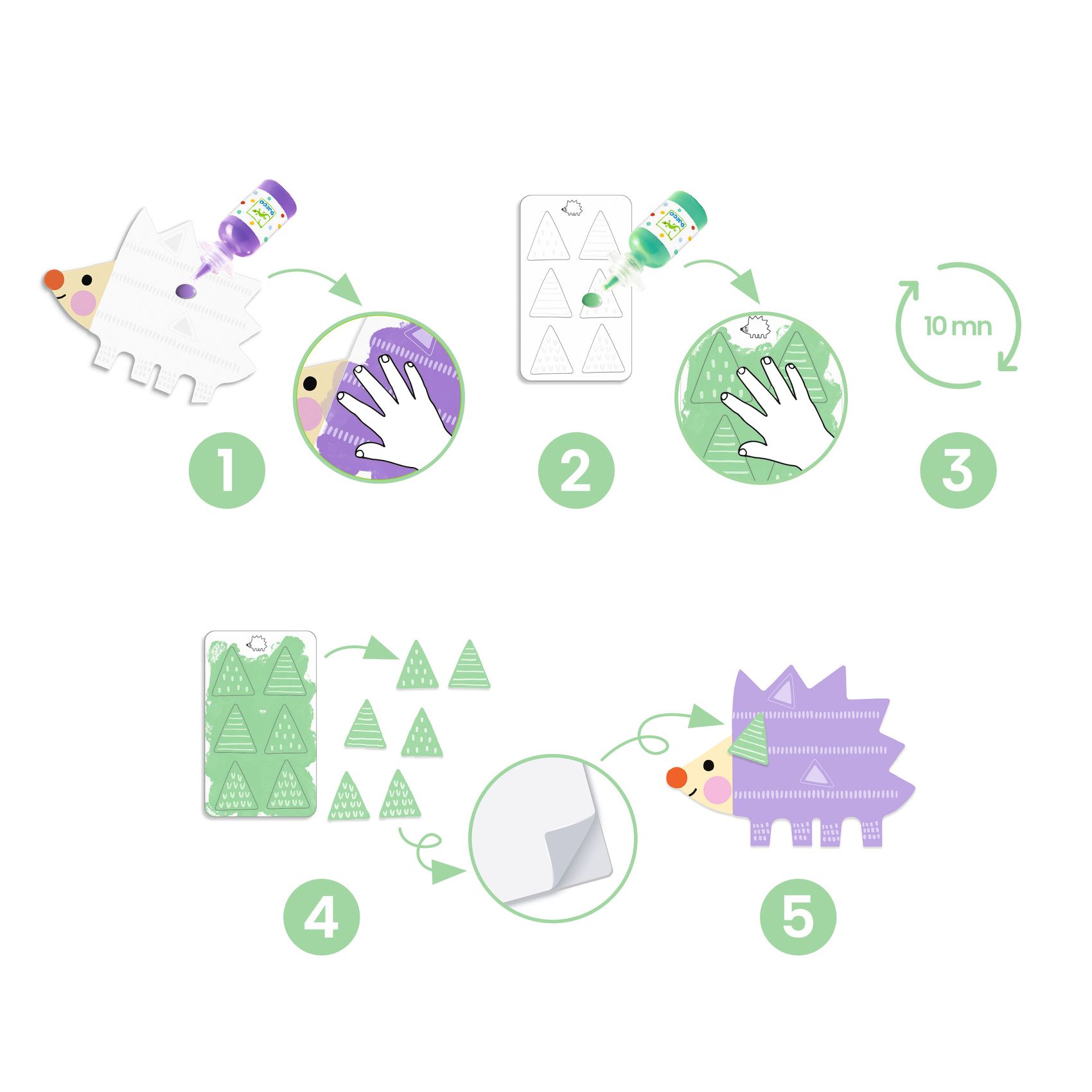 Ujjfestő készlet - Kicsi formák - Magic finger painting, Small forms