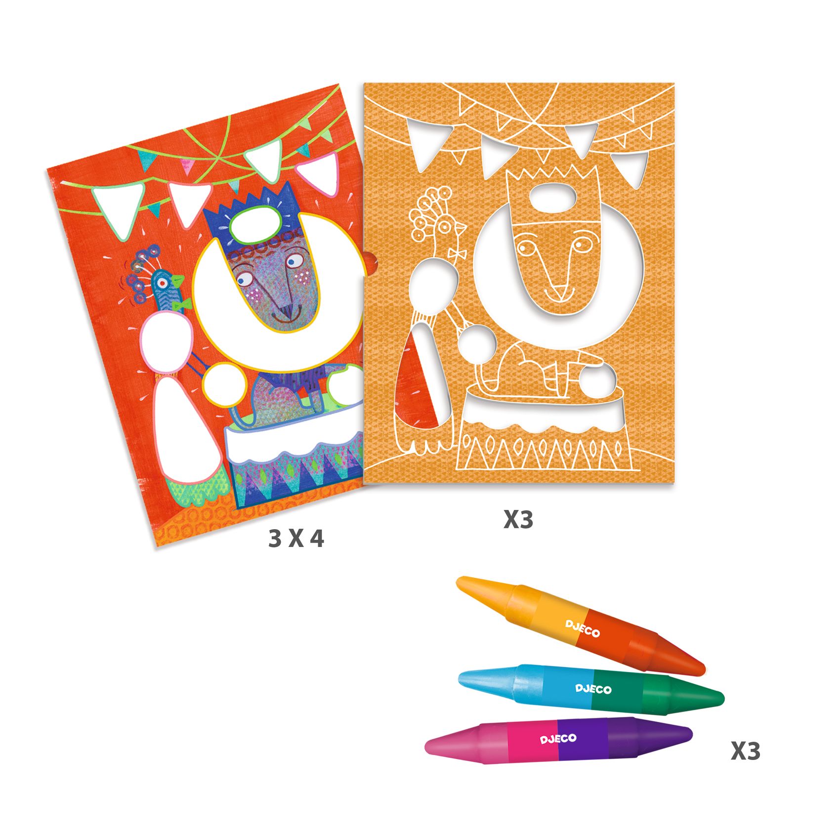 Sablon színező - Sétáló - Tightrope walker and balls