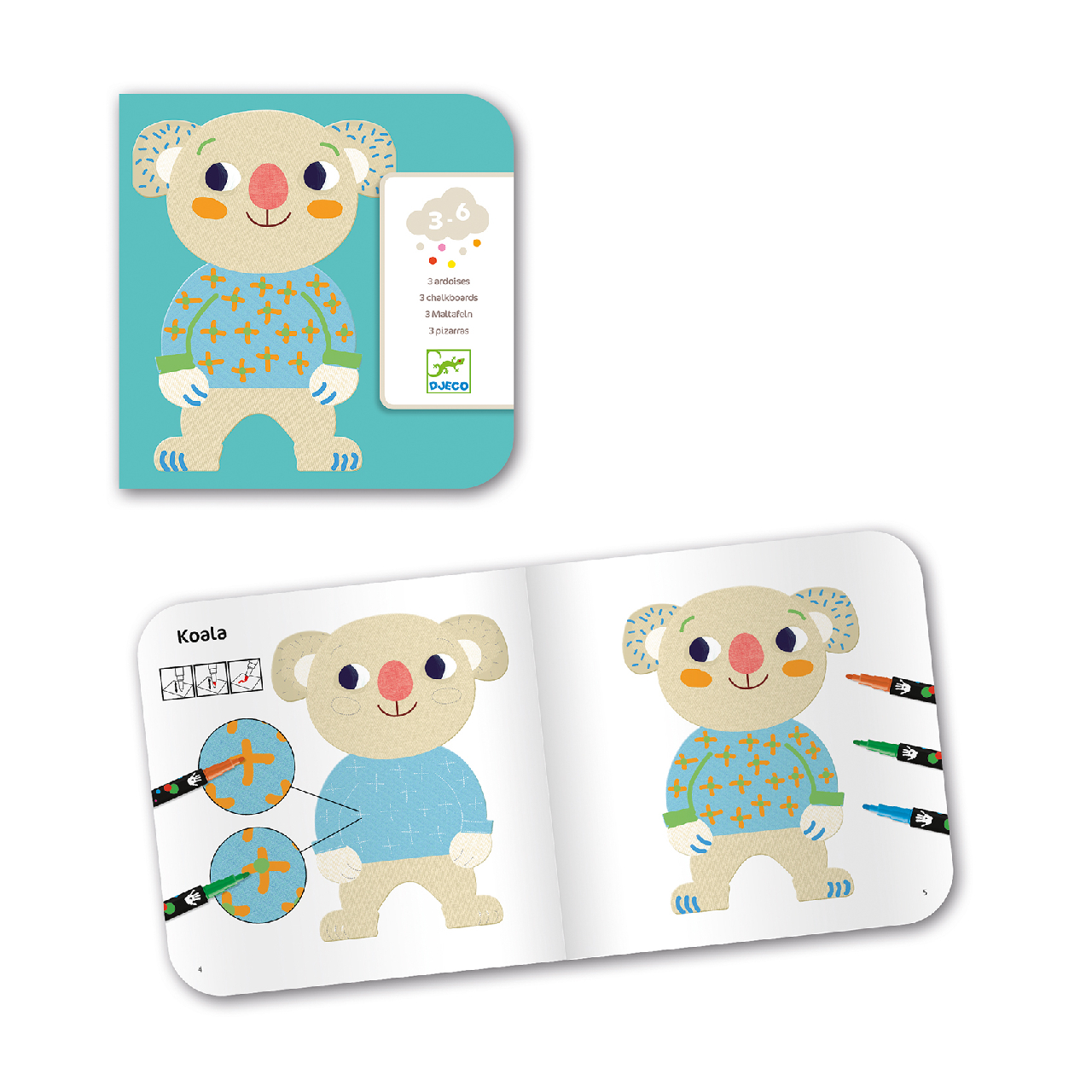 Mintázatok letörölhető krétatollal - Csinoskák - Cuties