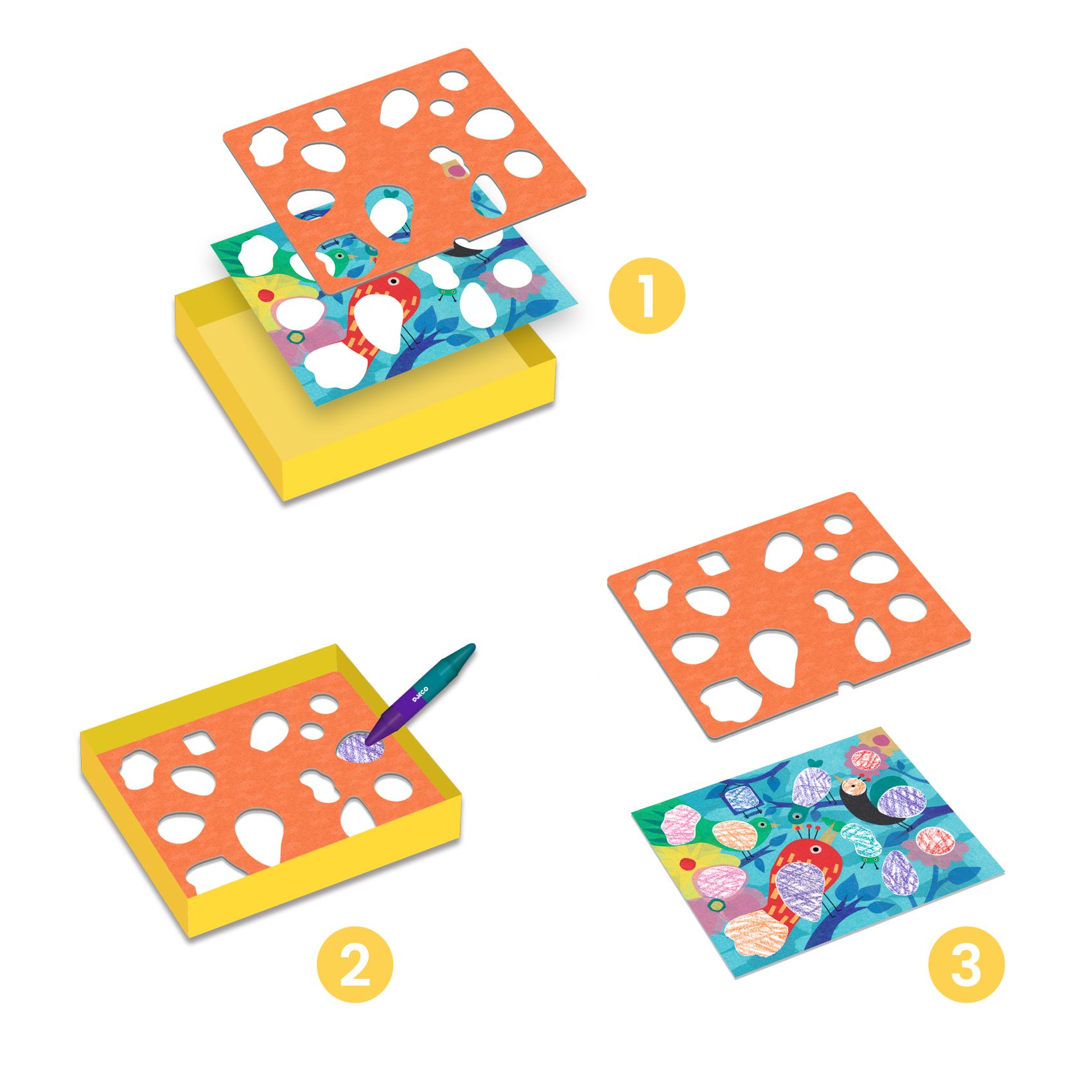 Színezés sablonokkal - Kismadár és társai - Birdie and Co