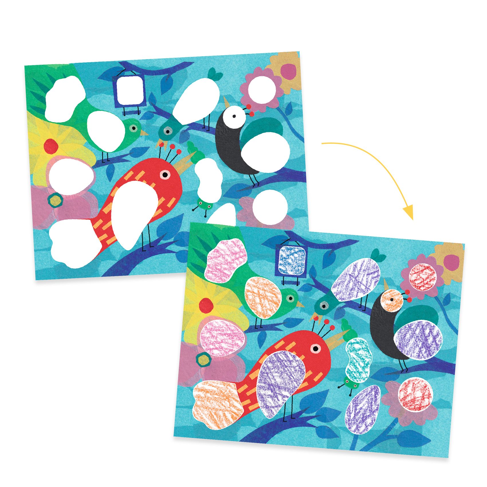 Színezés sablonokkal - Kismadár és társai - Birdie and Co