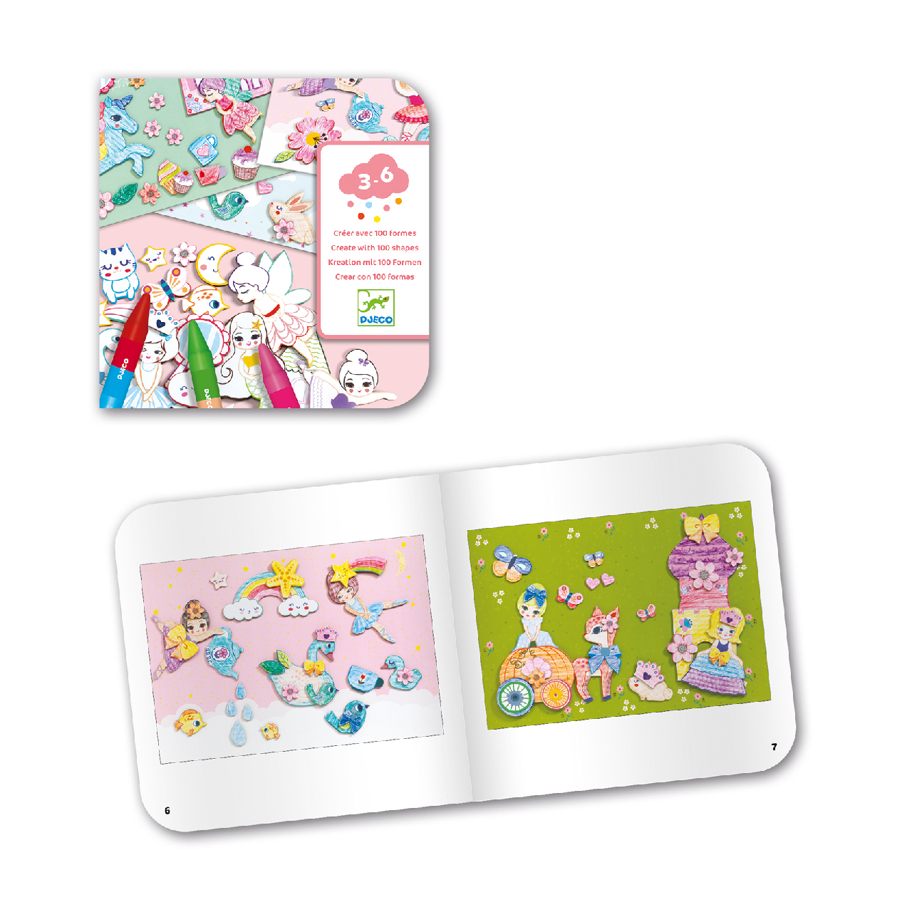 Kreatív készlet - Kiszínezett lányos történeteim - A world to create, girls