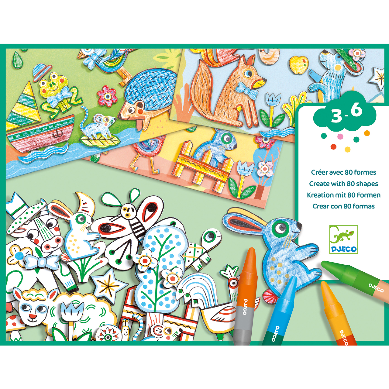 Kreatív készlet - Kiszínetett meséim állatokkal - A world to create, animals