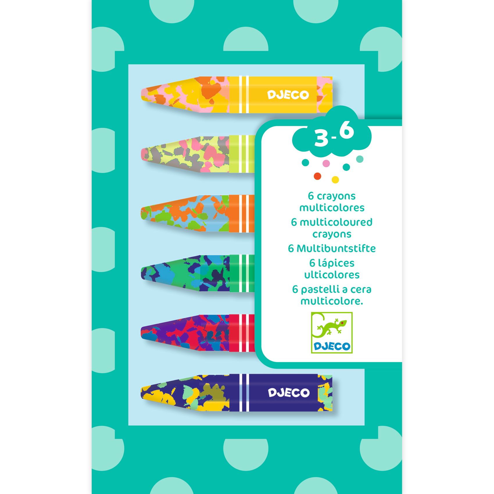Viaszkréta készlet - 6 kréta kölönböző színekből összeállítva - 6 multicoloured crayons