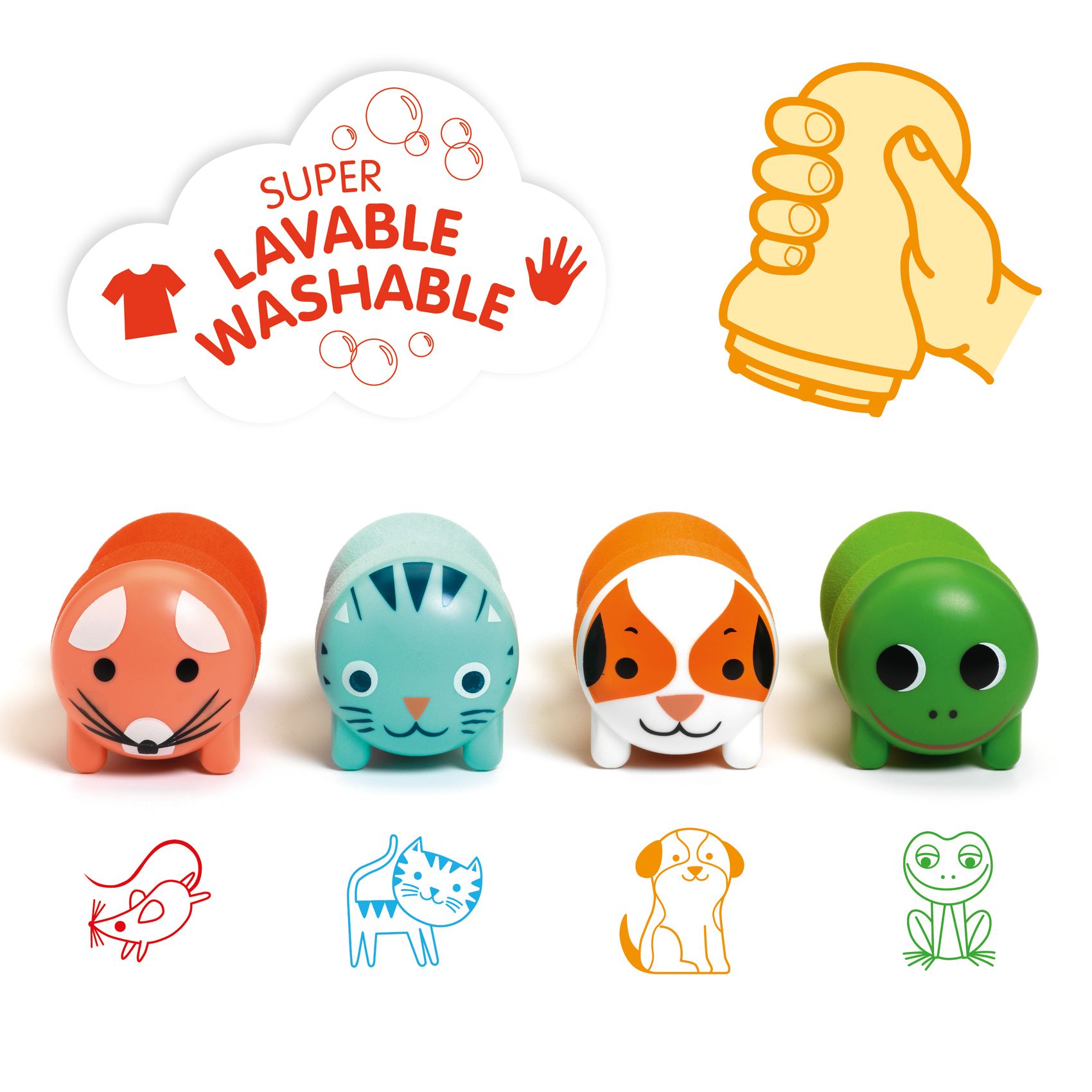 Bélyegzők kicsiknek - Kerti állatok - Stamps fort littles ones - Garden animals