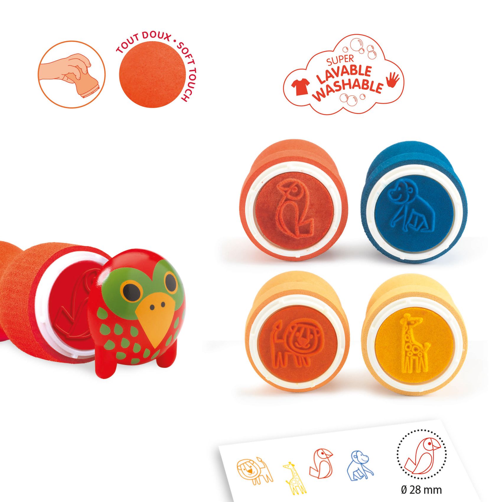 Nyomdakészlet - Szafari - Stamps for little ones - Safari animals