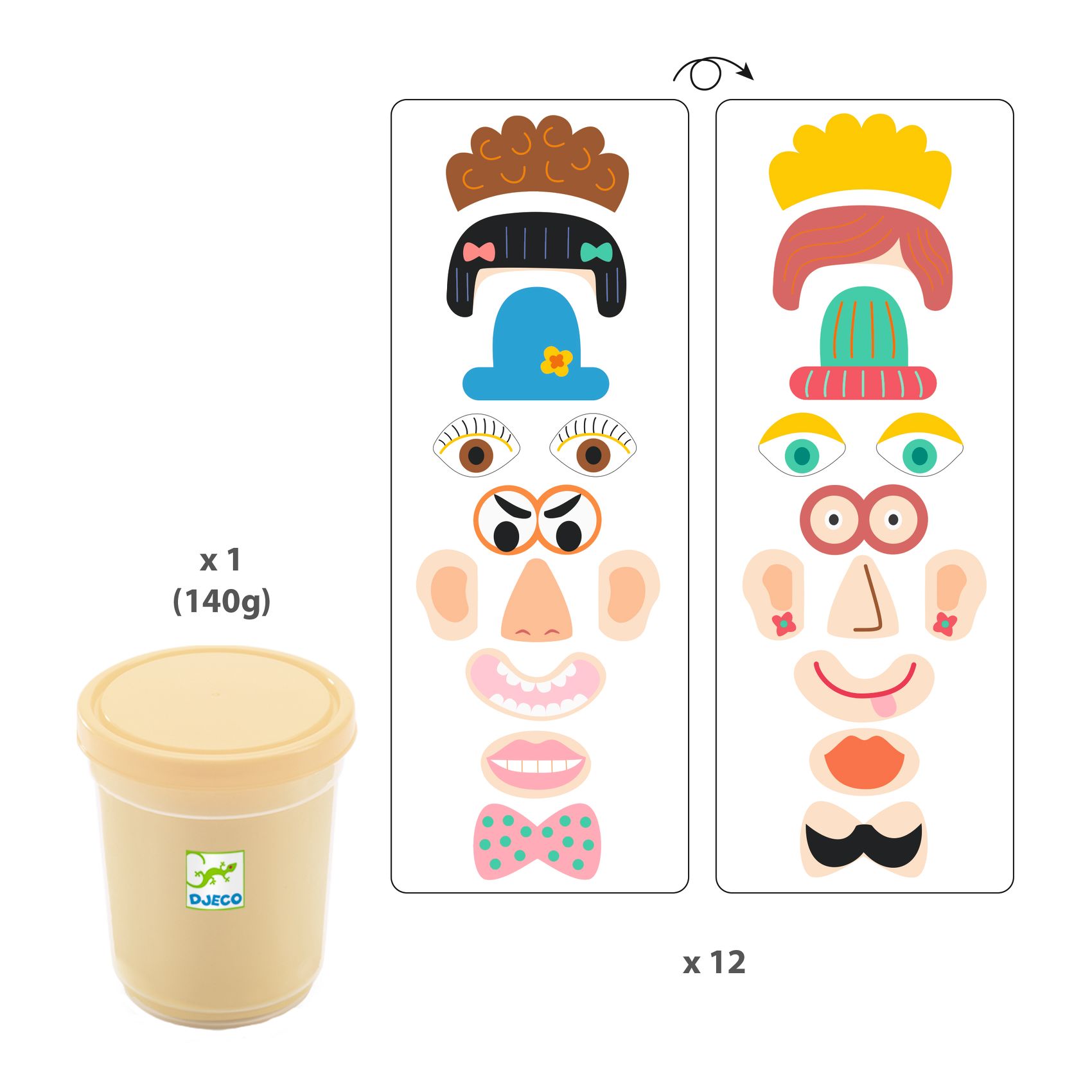 Gyurmaformázó készlet - Arcok - Myplastipeople