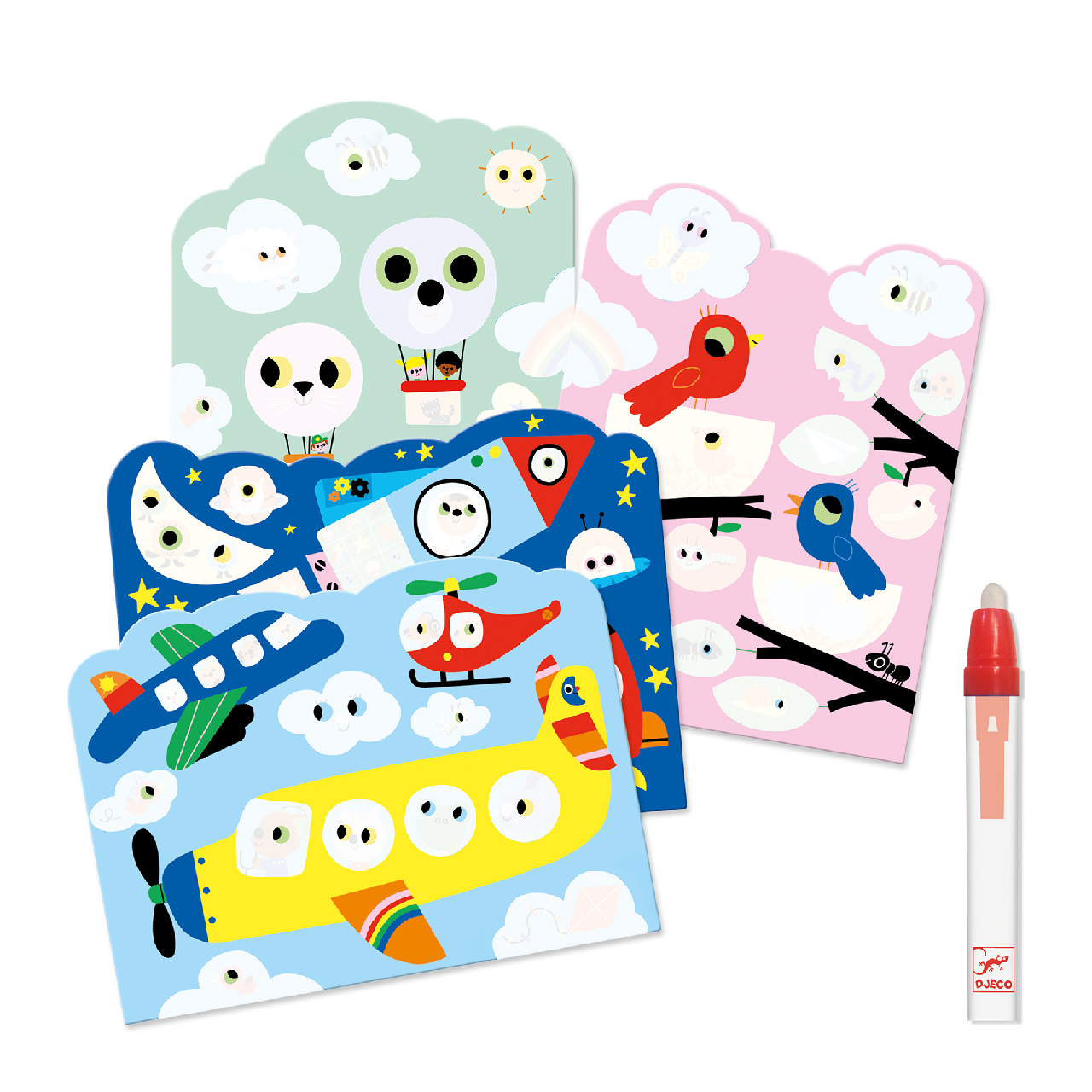 Vízzel színező készlet - Bújócska az égen - Hidden in the sky