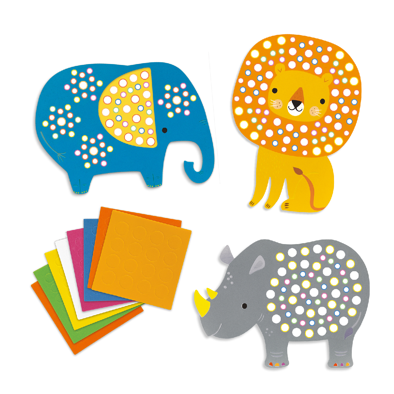 Mozaikkép készítés kezdete - Díszítés pöttyökkel - Jungle douce