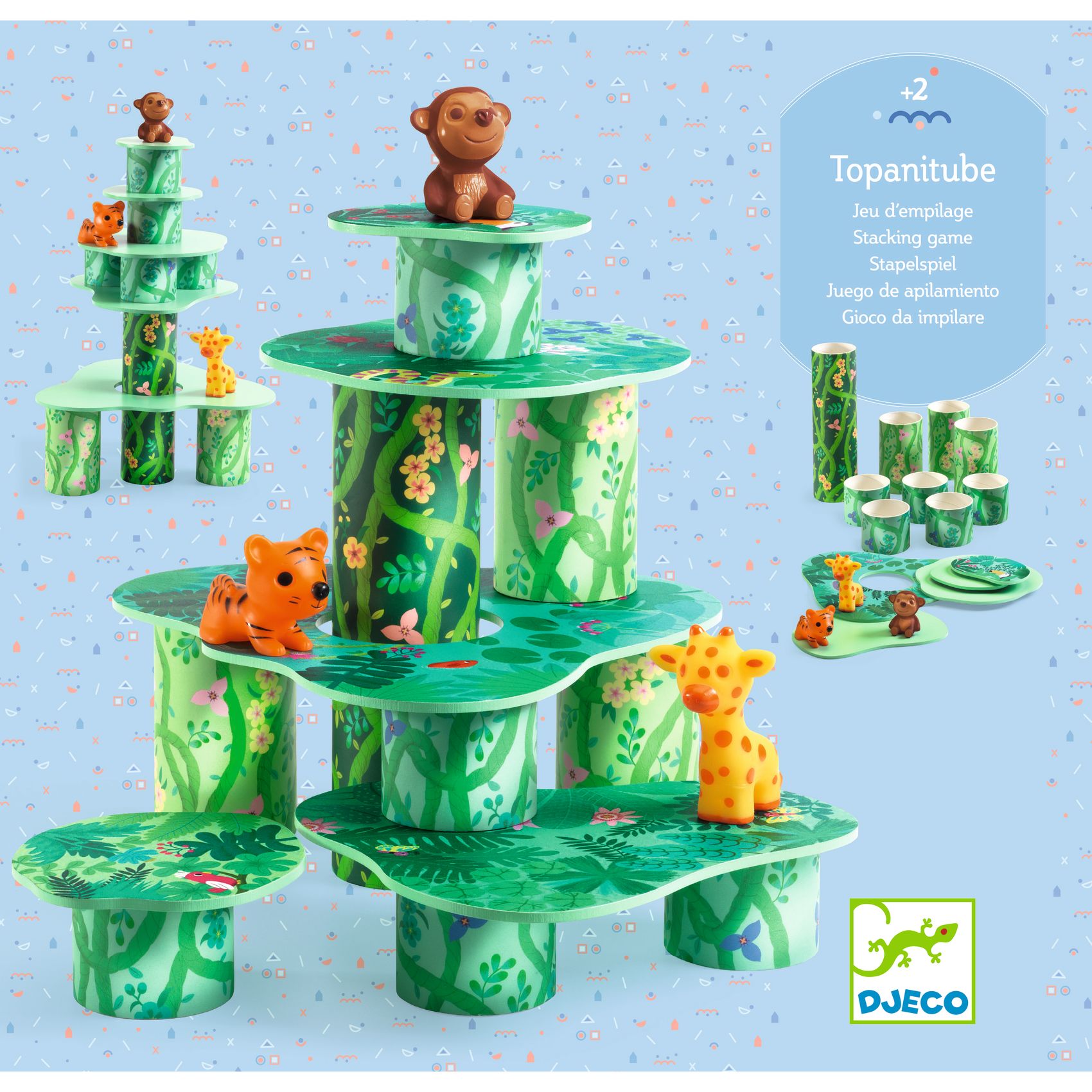 Toronyépítő játék - Dzsungel játszótér - TopaniTube