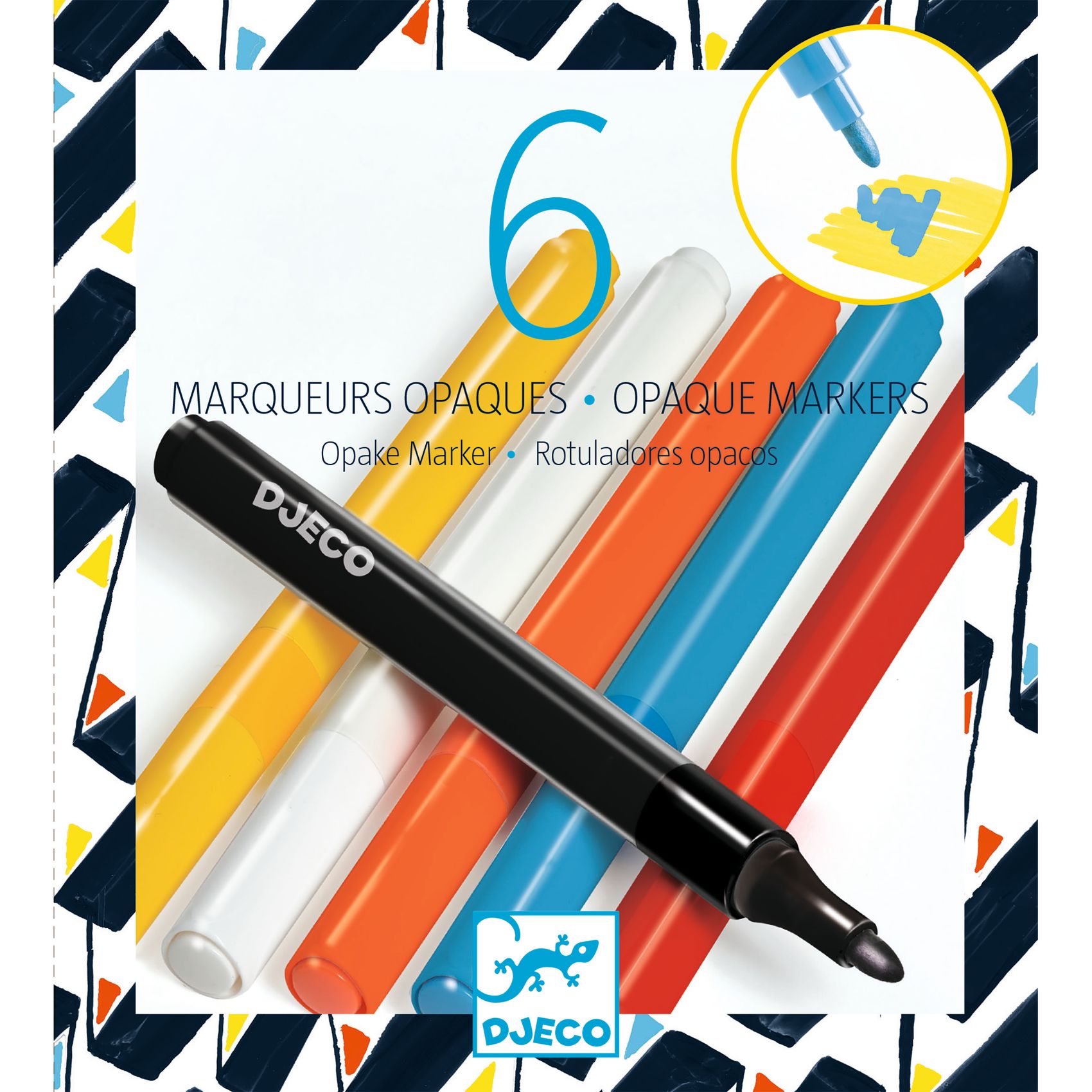 Filctoll készlet - 6 fedő szín, "Utcai művészet" - 6 opaque markers - Street Art