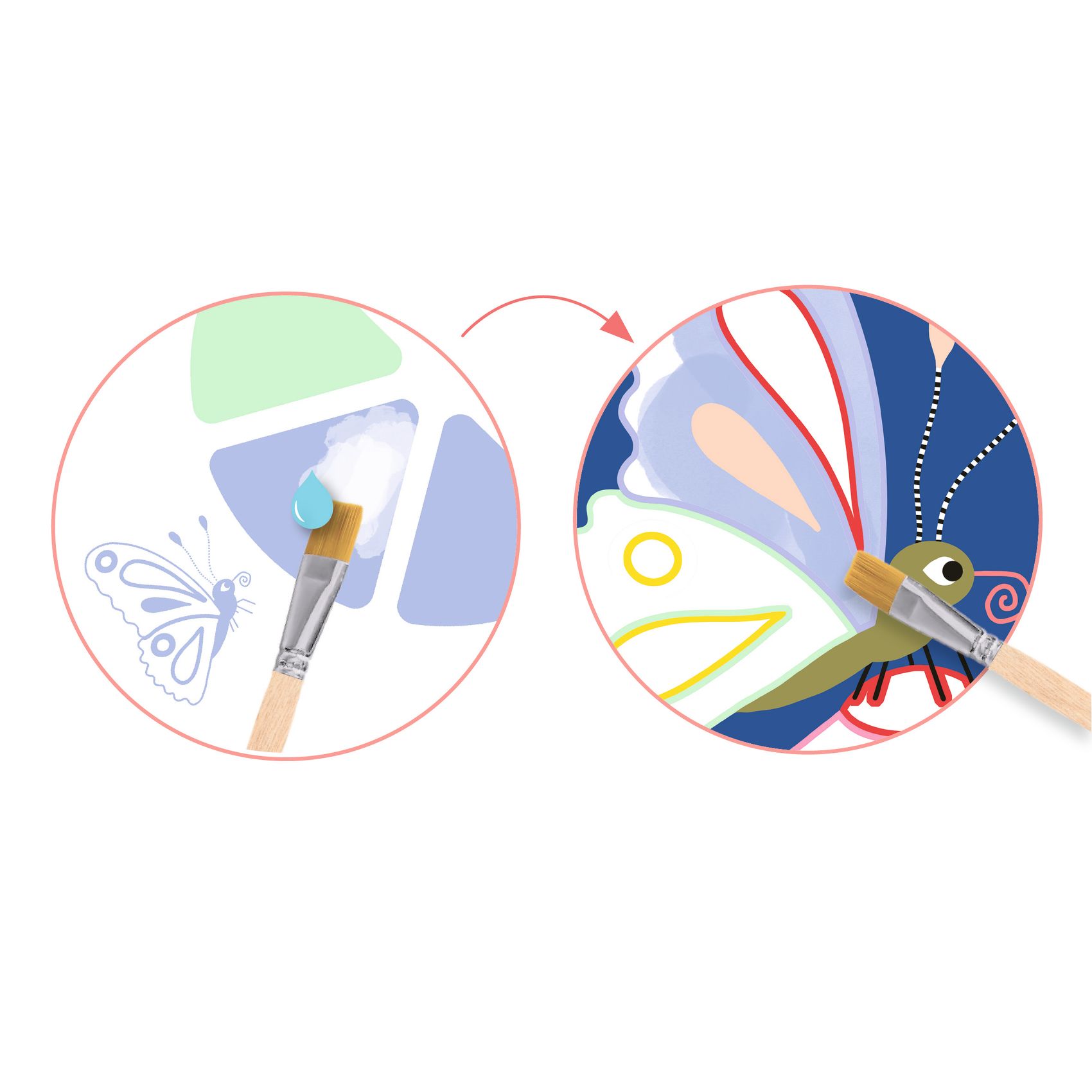 Palettafestés - Röpködők - Palette painting - Creepy crawlies