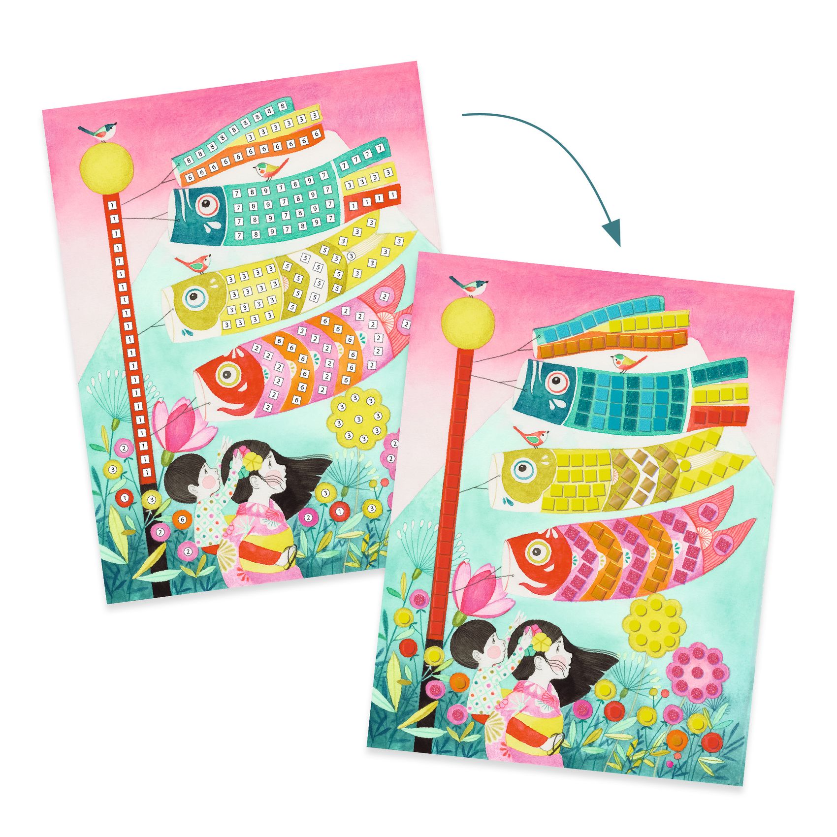 Mozaikkép készítés - Japán hangulat - Kyoto