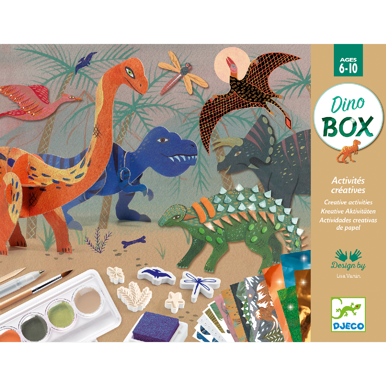 Kreatív műhely - 6 technika 1 dobozban - Dinoszauruszok világa - Dino Box